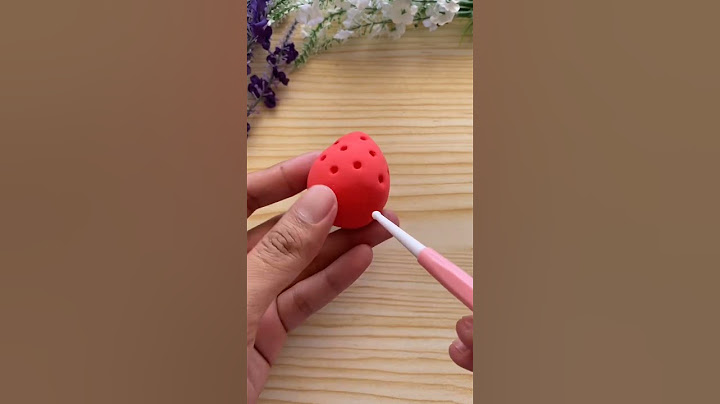 DIY how to make polymer clay strawberry #shorts