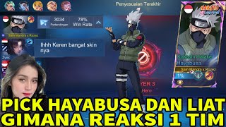 PICK NARUTO HAYABUSA'S SKIN! SEE HOW THIS GIRL REACTS - Mobile Legends