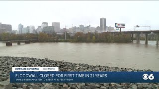 Richmond closes floodwall for first time in 21 years