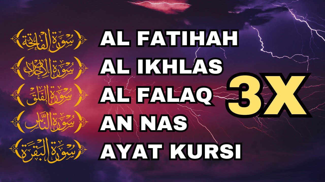 3X FATIHA, 3X AYAT KURSI, 3X IKHLAS, FELAK, NAS | SIHR, MAGIC, JINN, EVIL-EYE |EP|1580|Ahmad Shalabi