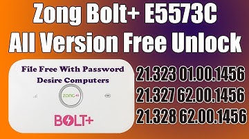 Zong Bolt+ E5573c Unlock | 21.333.64.02.1456 | Free Unlock File | Original File