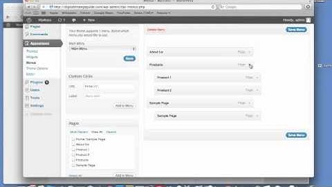 Setting Up The Main Menu on Your WordPress Site / Theme