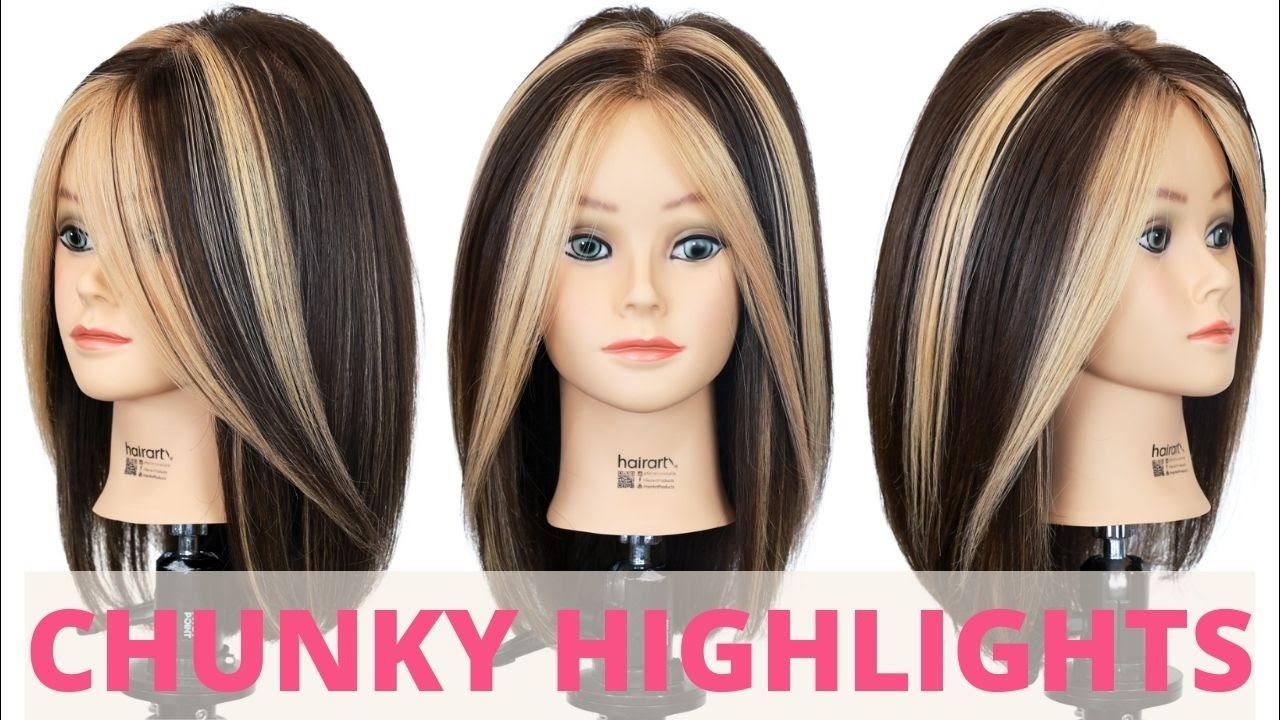 How to do Chunky Highlights Hair Tutorial | CHUNKY BLONDE HIGHLGIHTS ...