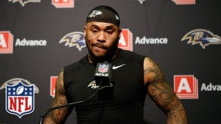 Wr steve smith gives an emotional goodbye after the final game of
season! baltimore ravens take on cincinnati bengals new year's day
during we...