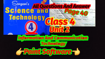 Information And Communication Technology  || Paint Software Unit 2 || Class 4 Science