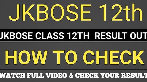 JKBOSE CLASS 12TH RESULT OUT || HOW TO CHECK RESULT WATCH IN THIS VIDEO || #12thresultdate2023