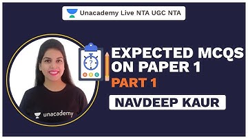 Expected MCQs on Paper 1- Part 1 | Navdeep | Unacademy Live