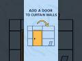 How to Add a Door to Curtain Walls in Revit 🚪💡 #Shorts