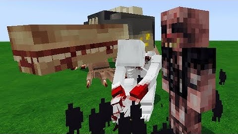 SCP-106 vs SCP-096 vs SCP-682 in Minecraft PE