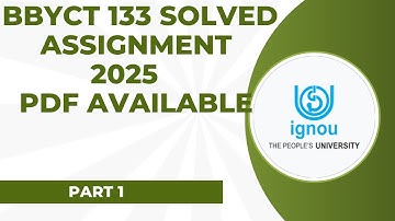 BBYCT 133 SOLVED ASSIGNMENT 2025