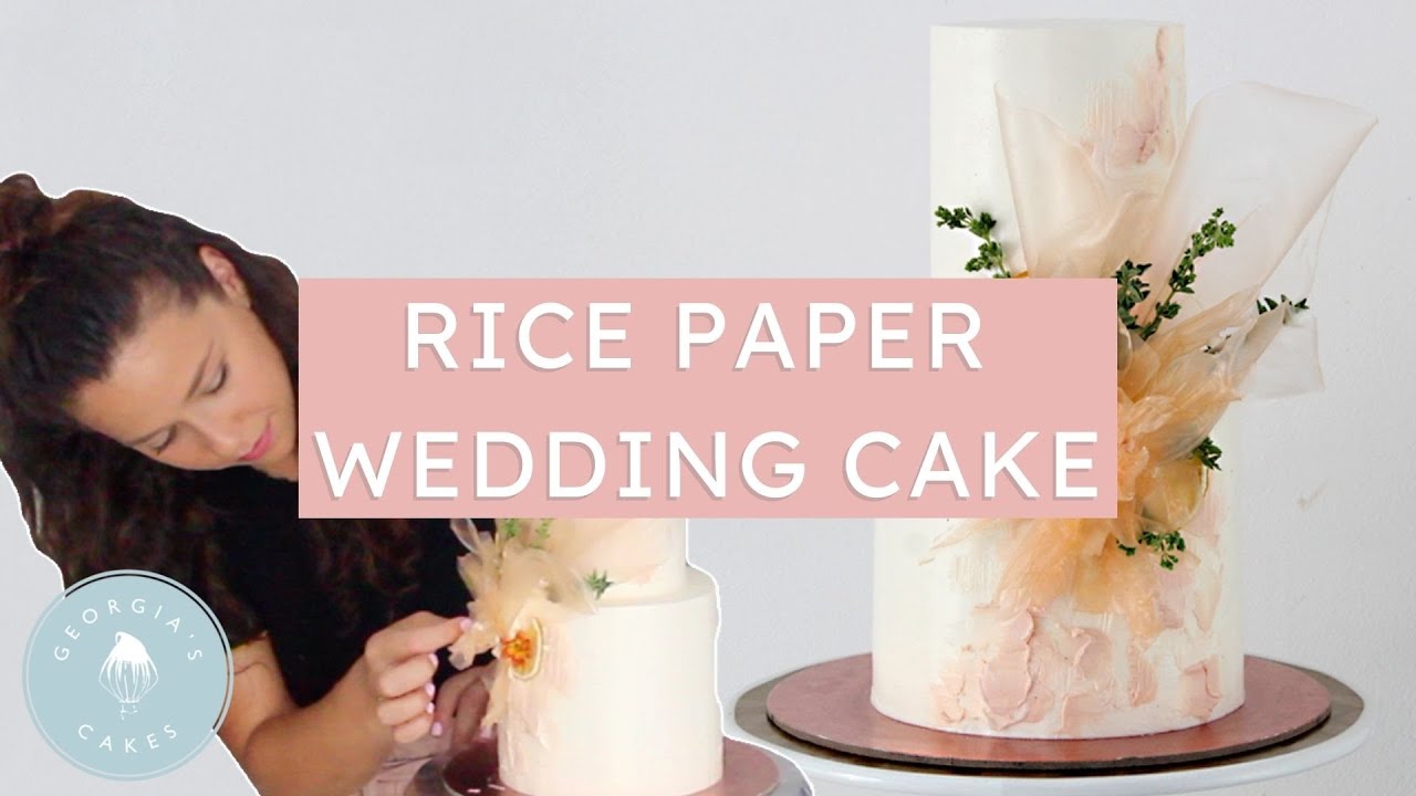 Abstract Wedding Cake with Rice Paper Sails! | Georgia\'s Cakes ...