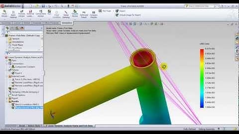 Linear Dynamic Analysis of a Bike Frame | Solidworks engineering
