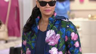 Isaac Mizrahi Live Engineered Print Packable Puffer Jacket on QVC