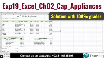 Exp19_Excel_Ch02_Cap_Appliances | exp19 excel ch02 cap appliances  #CapAppliances#Chapter2Appliances