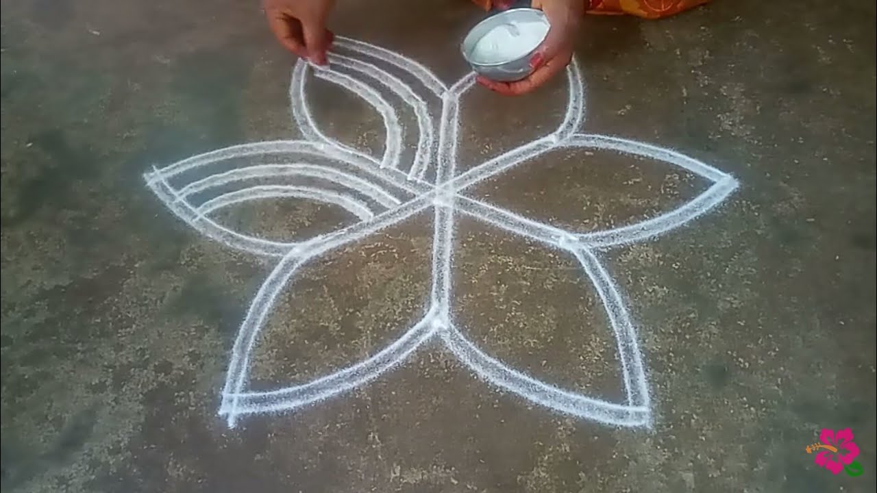 Saraswati pooja special// padi kolam// pandaga muggulu //easy ...