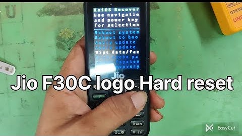 Jio F30C logo Hard reset
