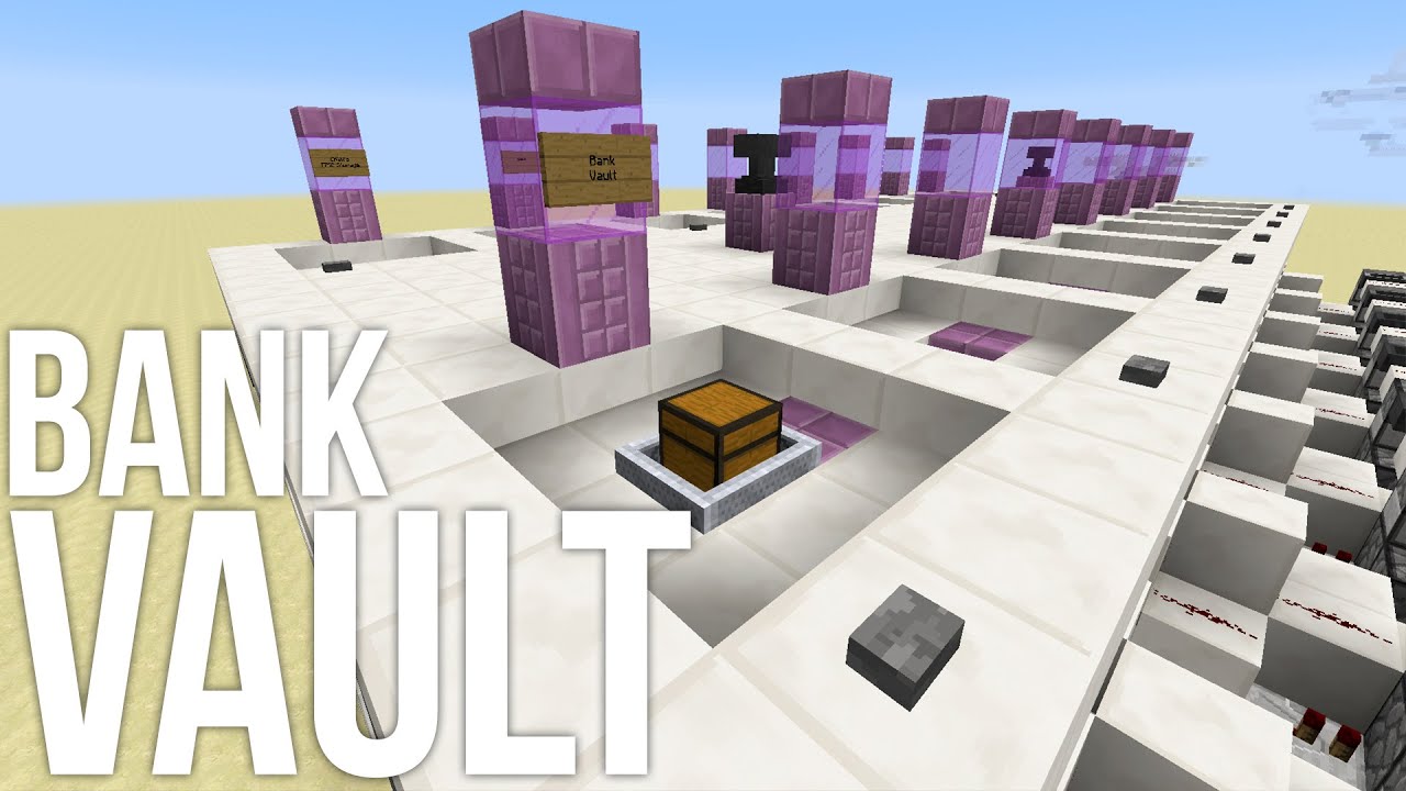 Minecraft: Redstone Bank Vault - Tutorial - YouTube