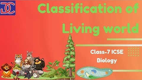Class-7, ICSE, Biology, Classification of living world,...full chapter