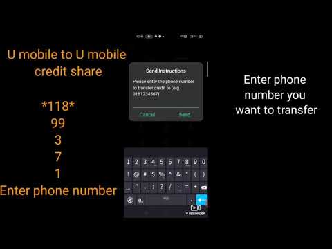U mobile to U mobile credit share