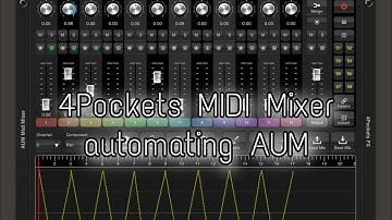 App 4Pockets MIDI Mixer automating AUM HQ (iPad5 - Zé Osório)
