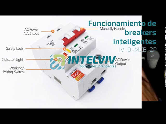 Probando y configurando interruptor automatico magnetotermico wifi  rearmable de carril DIN 