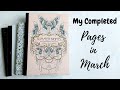 My Completed Pages in March | Adult Coloring