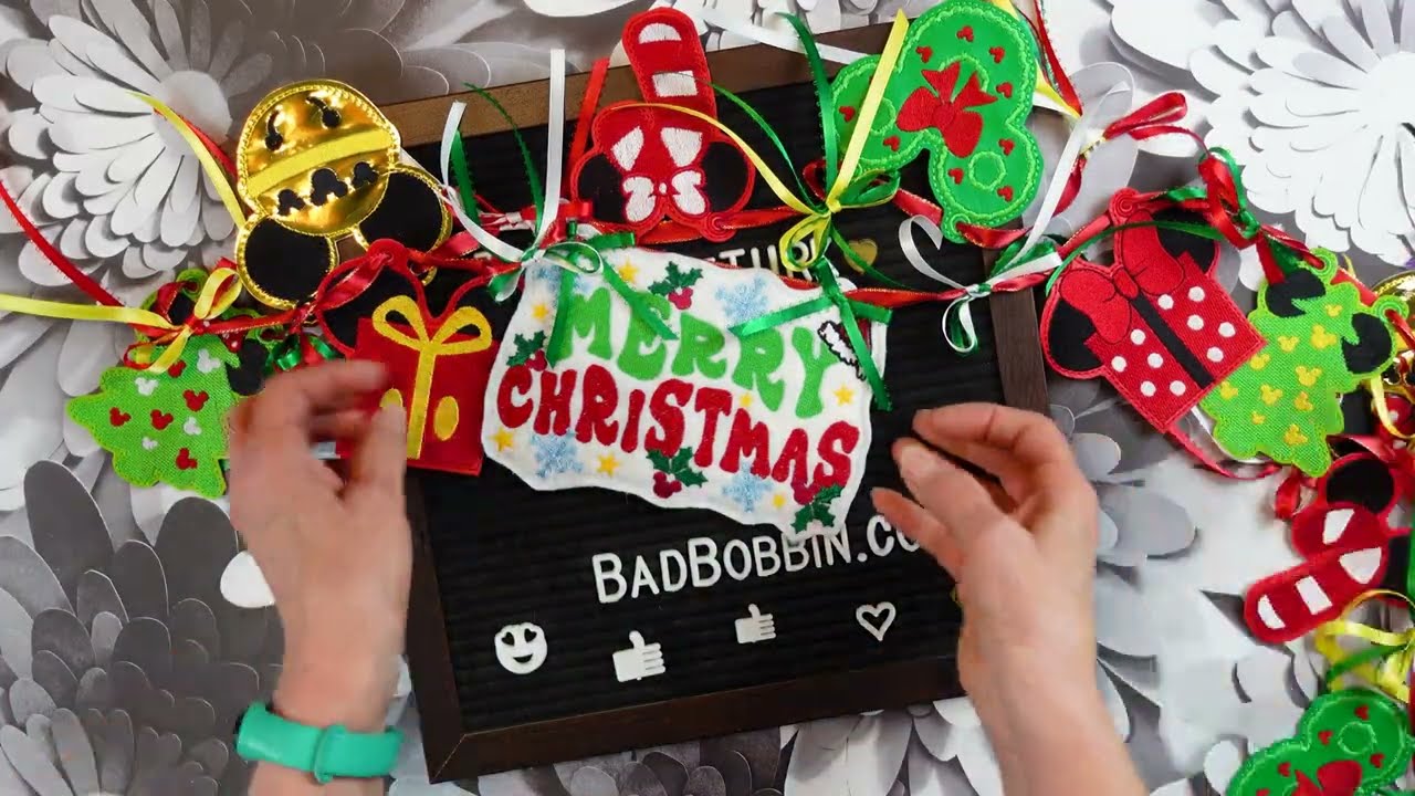 Как собрать и завязать банты для вышитого баннера/гирлянды