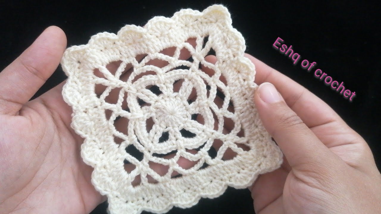 كوستر كروشيه ملوكي Crochet royal coaster