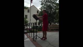 Dedication of the statue in honor of former Mayor Tish Colombi 7-4-2016