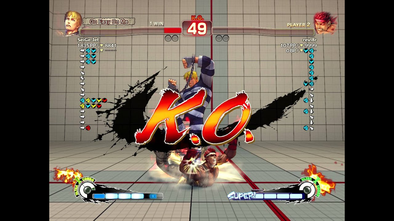 seigejet (Cody) vs revl8r (Evil Ryu) ENDLESS MATCH