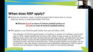 Understanding the Lead Renovation, Repair and Painting Rule (RRP)