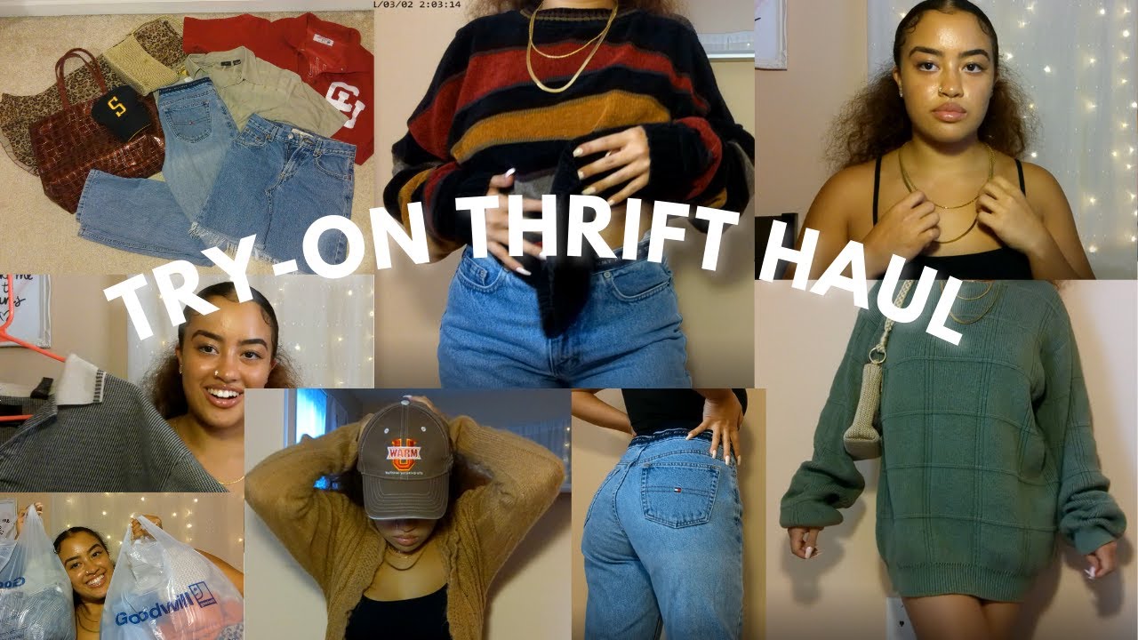 $100 TRY-ON THRIFT HAUL: tips for finding the best items while ...