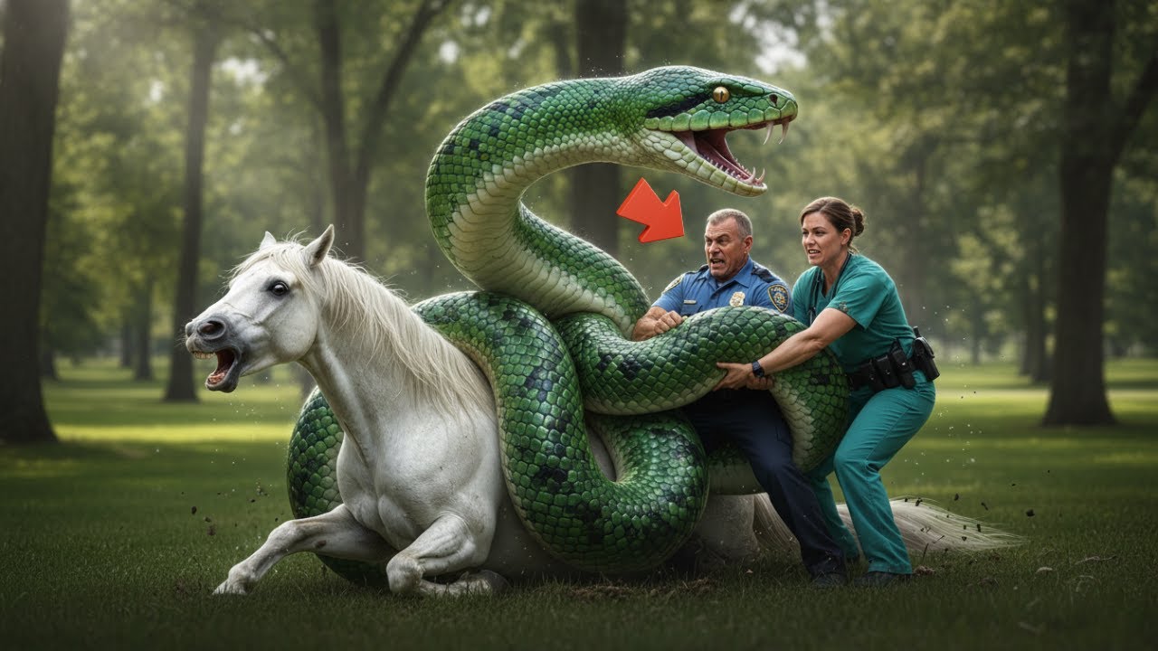 Giant Python vs White Horse: Heroic Rescue Animals | Animal Fights ...
