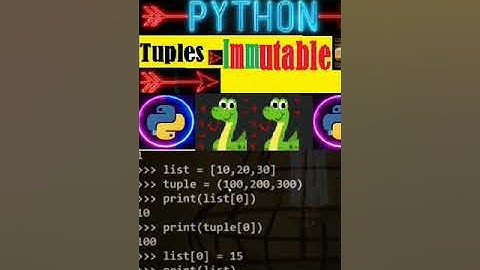💡❓#list are mutable and tuples are immutable in python🐍🎓#mutable#immutable#list#tuples#python#shorts
