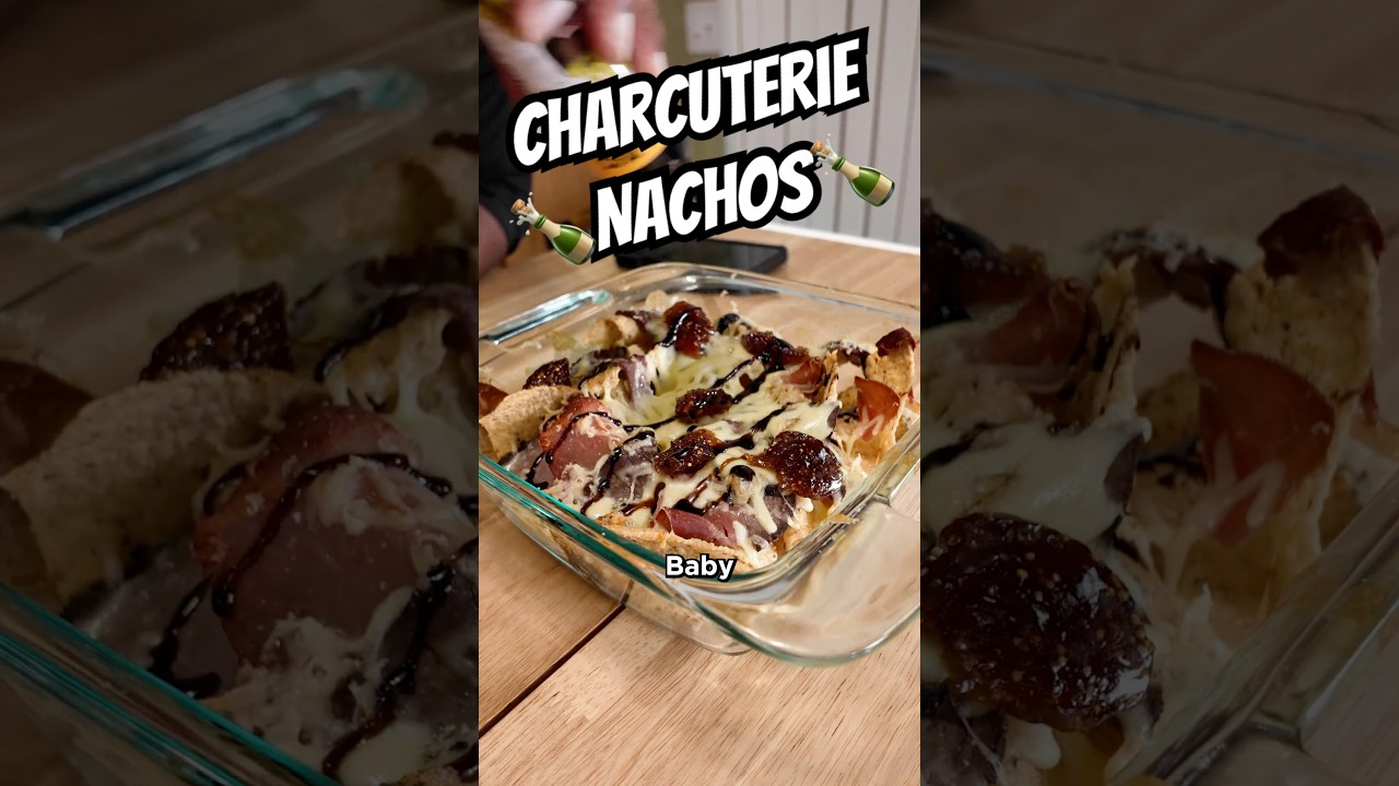 3 Cheese Charcuterie Nachos are TENDERNISM!! #foodreview #newyear #recipe