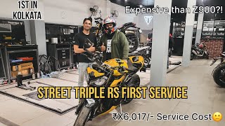 First Service of Triumph Street Triple RS 2023 // Detailed video.