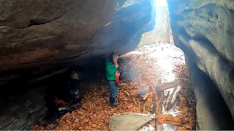 Camping in 16 Winter Bushcraft Shelters