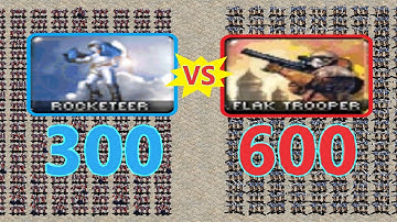 Rocketeers vs Flak Troopers - Same Cost - Red Alert 2