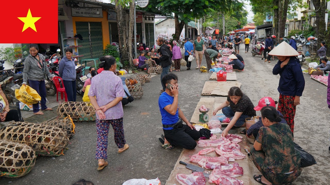 Удивительный рынок на границе Вьетнама и Китая | Культура и уличная еда в Ныокхай, Каобанг