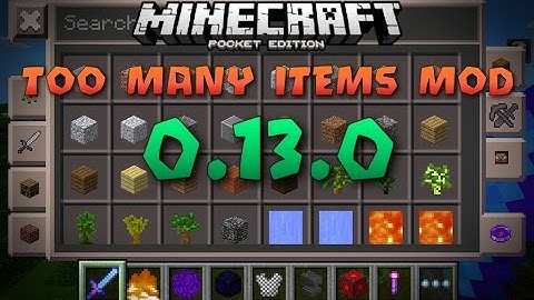 OFFICIAL TOO MANY ITEMS MOD For MCPE! - Minecraft PE (Pocket Edition)
