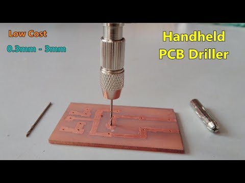 Handheld mini PCB Drill machine - 0.3mm to 3mm bit / how to drill / low