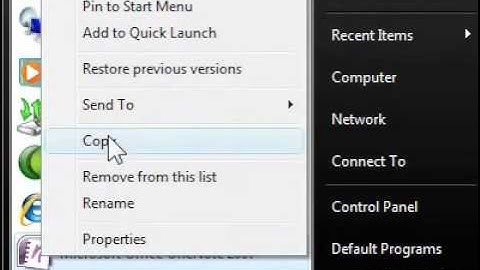 How to add a program icon to Quick Launch
