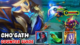 WILD RIFT RANK 1 JAX GUIDE How to COUNTER CHO GATH - Grandmaster Ranked Game Season 22