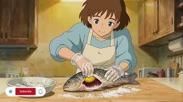 Rainy Day Fish Grill country side🌨️ Ai Video 