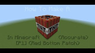 How To Make A TNT In Minecraft [P1] (Red Bottom Patch)