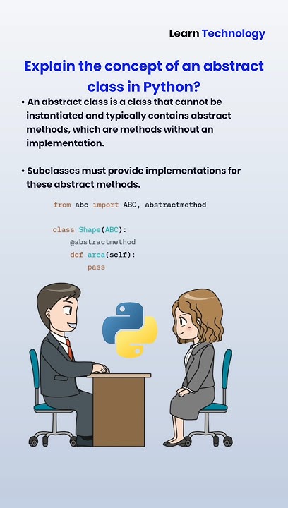 Abstract class in Python | Python interview question | #pythontutorial ...