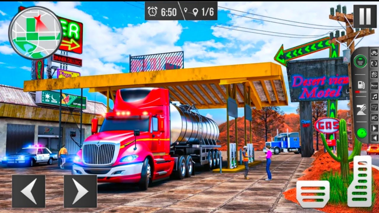 Realistic Oil Tanker Truck Driving Gameplay । Truck Simulator Game - Android Gameplay 