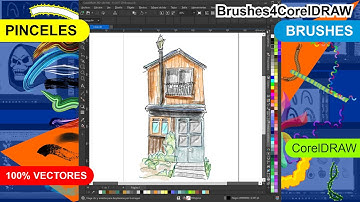 CORELDRAW ARTISTIC MEDIA How to create Acuarela paint , TUTORIAL /  como pintar in  CORELDRAW