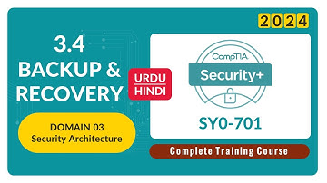 Backup and Recovery - CompTIA Security+ SY0-701 - 3.4