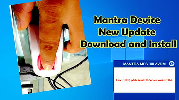 Mantra Device New Update, Error -1001(Update latest RD-Service Version 1.0.4), Mantra 1.0.4 Driver